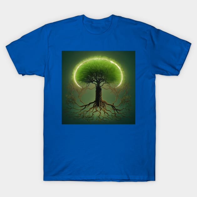 Yggdrasil World Tree of Life T-Shirt by Grassroots Green